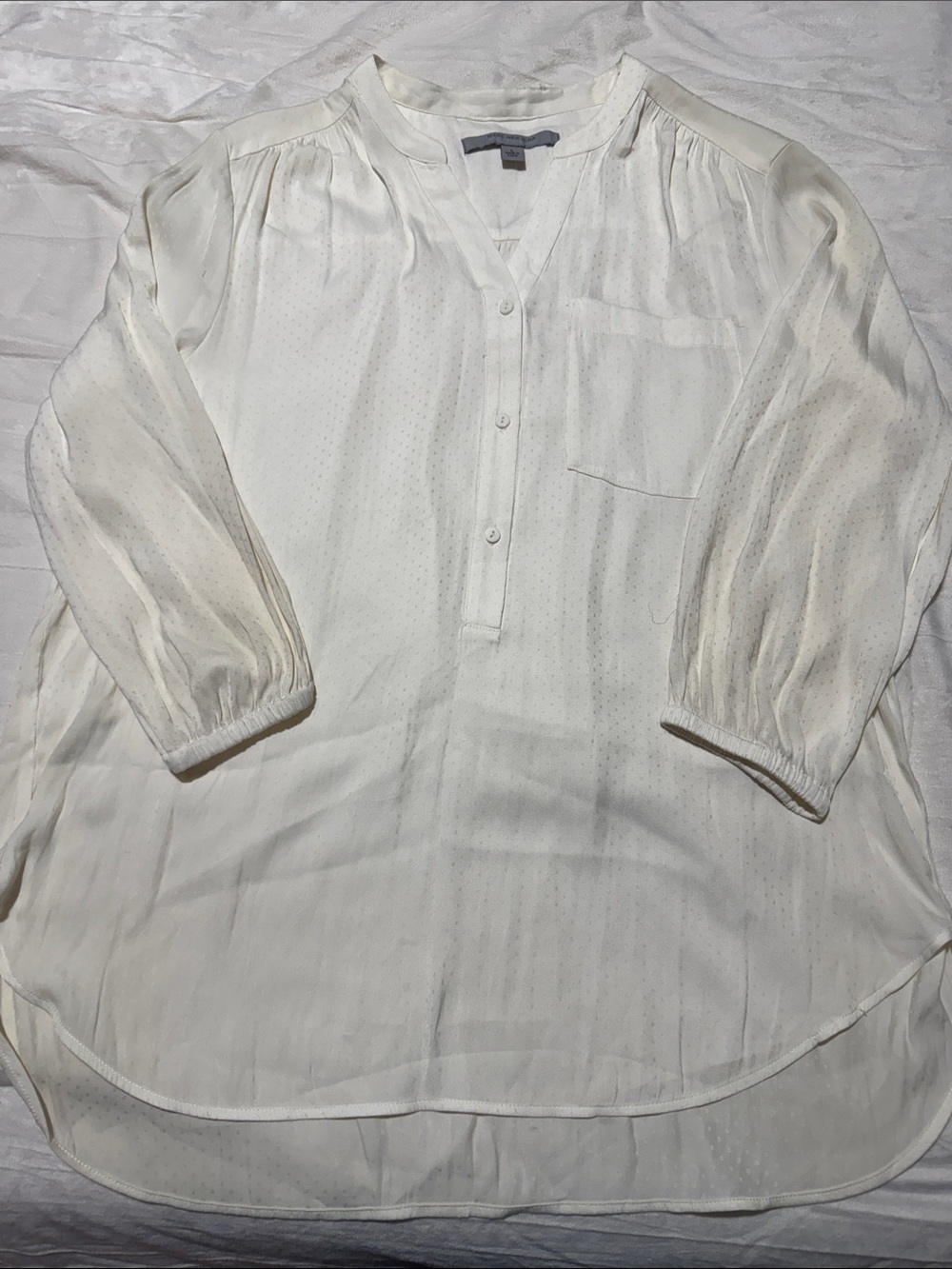 Marc New York Ivory Button-Front Casual Shirt